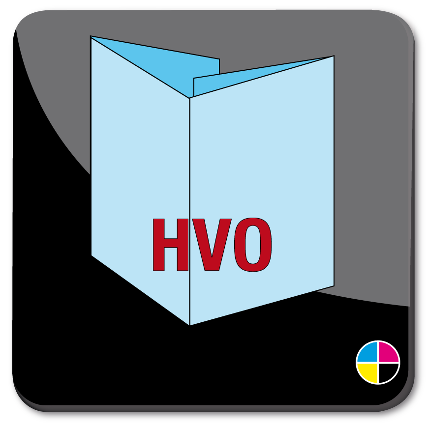 Toon details van 5.0 Flyers gevouwen tot gesloten luikvouw op HVO 8 pag.